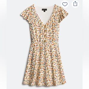 Floral Print V-Neck Dress